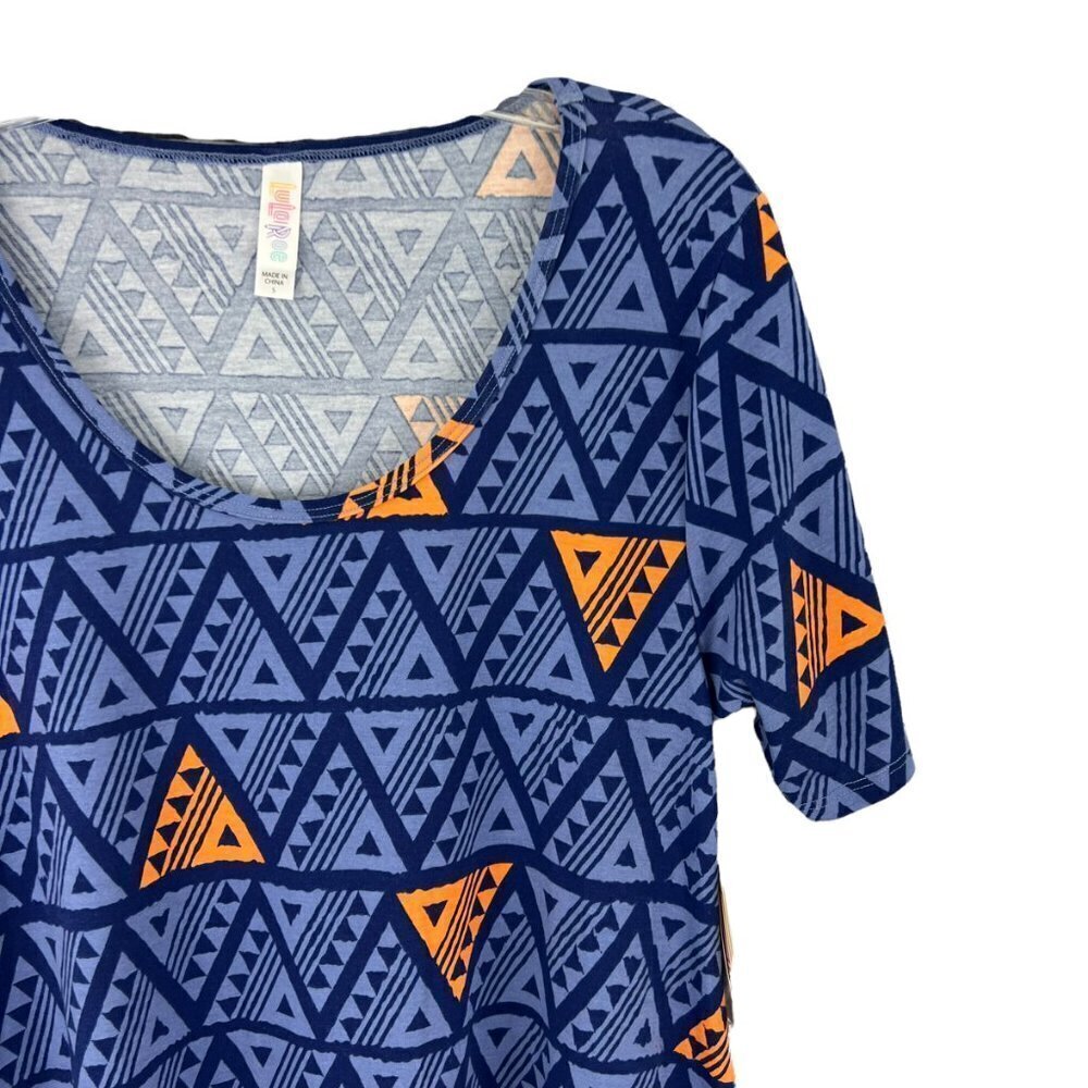 LuLaRoe Perfect T Purple Geometric Print Top Shirt S - Picture 5 of 5